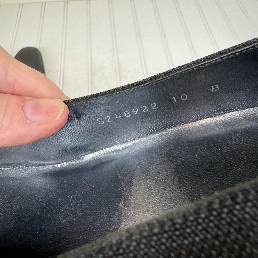 Stuart Weitzman Black Fabric Block Heeled Pumps - image 8